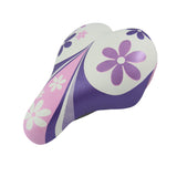 DDK Junior Girls Sculpted Padded Bike Seat with Clamp Pink Purple