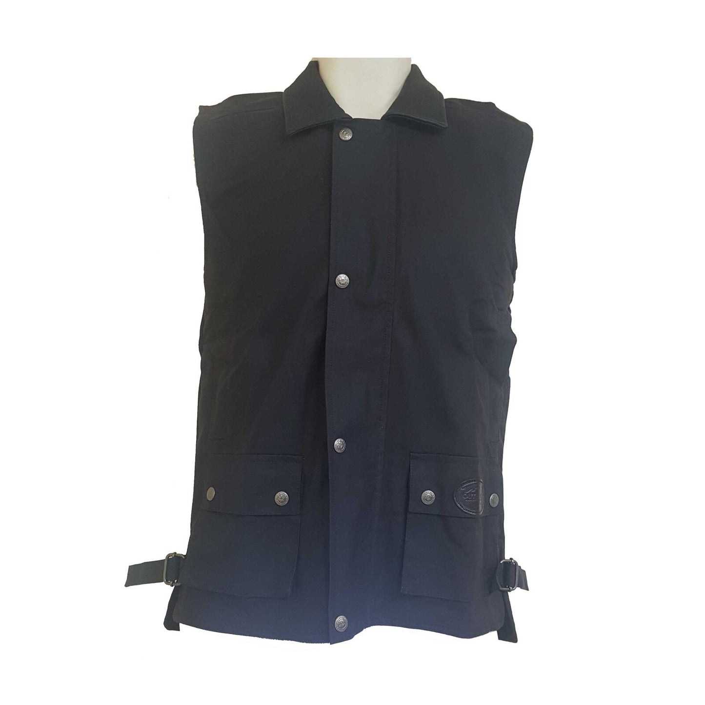 Weatherall Outback Survival Gear Snowy River Fleece Lined Oilskin Vest (Brown)