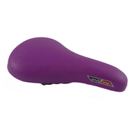 Endzone Vinyl Bike Seat/Saddle with Comfort Foam and Clamp Purple