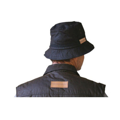 Didgeridoonas Brown Water Repellent Oilskin Fishing Bucket Hat