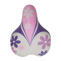 DDK Junior Girls Sculpted Padded Bike Seat with Clamp Pink Purple