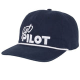 Jetpilot Throwback Navy Blue Mens Adjustable Cotton Trucker Cap