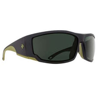 Spy Tackle Matte Black Olive Happy Grey Green Polarised Sunglasses