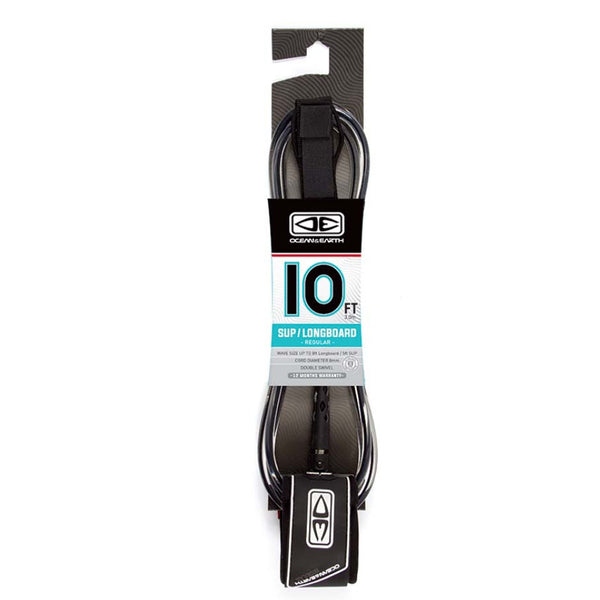 Ocean & Earth SUP Longboard 10 Foot Ankle Leash Black