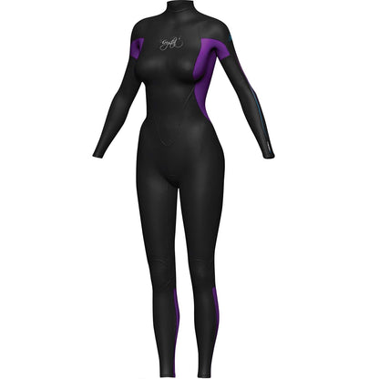 Crystal Ladies 2-3mm Neoprene Steamer Wetsuit (Purple-Black)