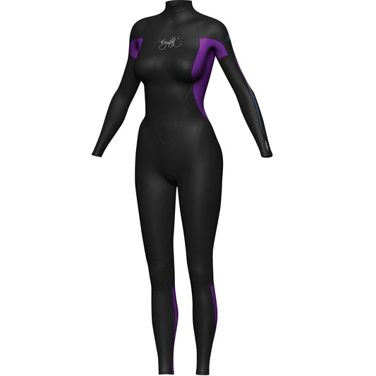 Crystal Ladies 2-3mm Neoprene Steamer Wetsuit (Purple-Black)
